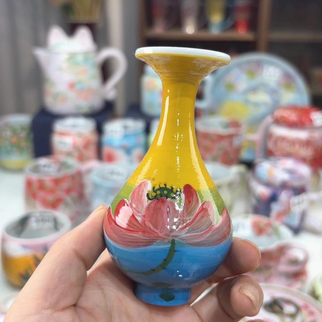 景德镇手绘高温釉下彩陶瓷茶具
