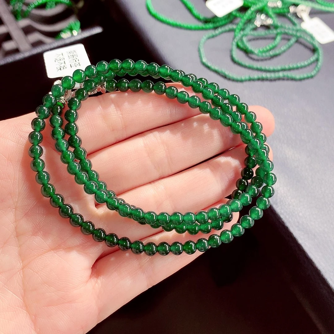 翡翠未镶嵌毛衣链