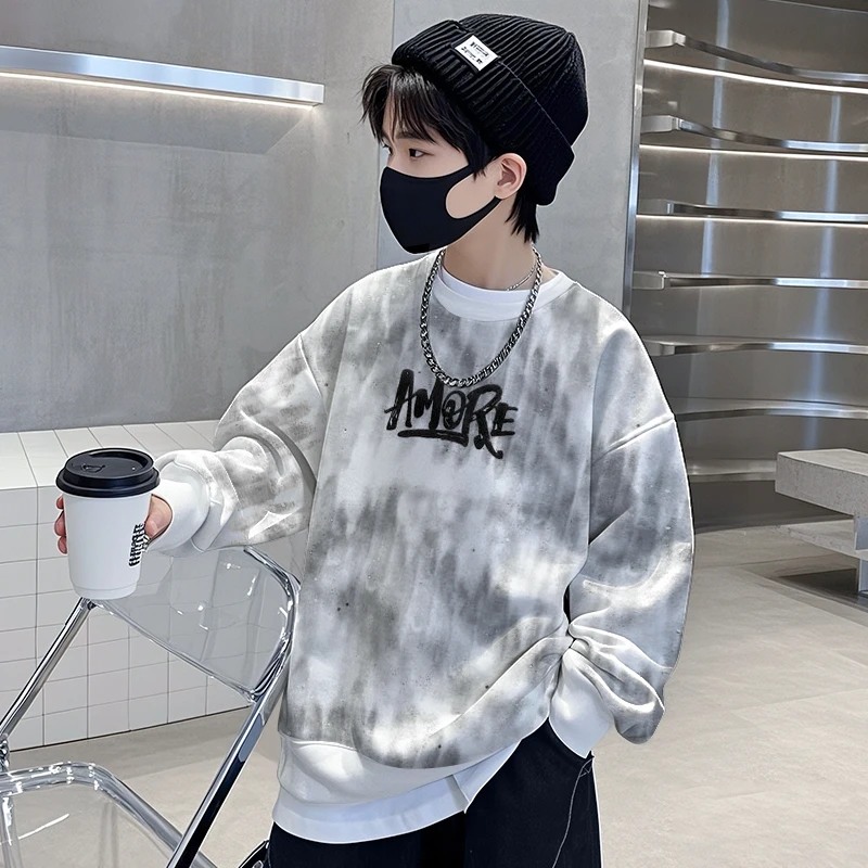 男童秋款卫衣B类韩版中大童套头卫衣童装秋款休闲潮款穿搭薄款