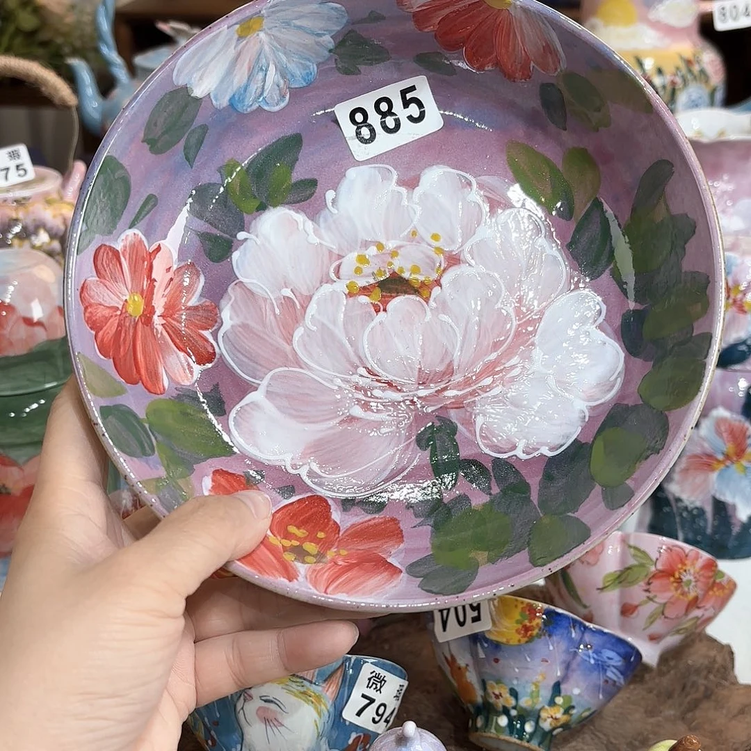 景德镇手绘高温釉下彩陶瓷茶具