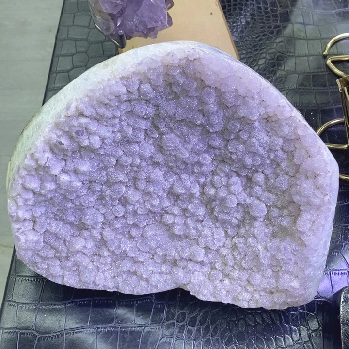 未镶嵌珠宝半成品紫晶小*紫软摆件