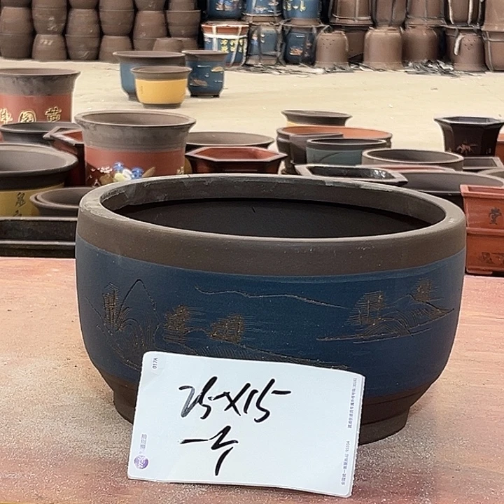 紫砂花盆手工制作40