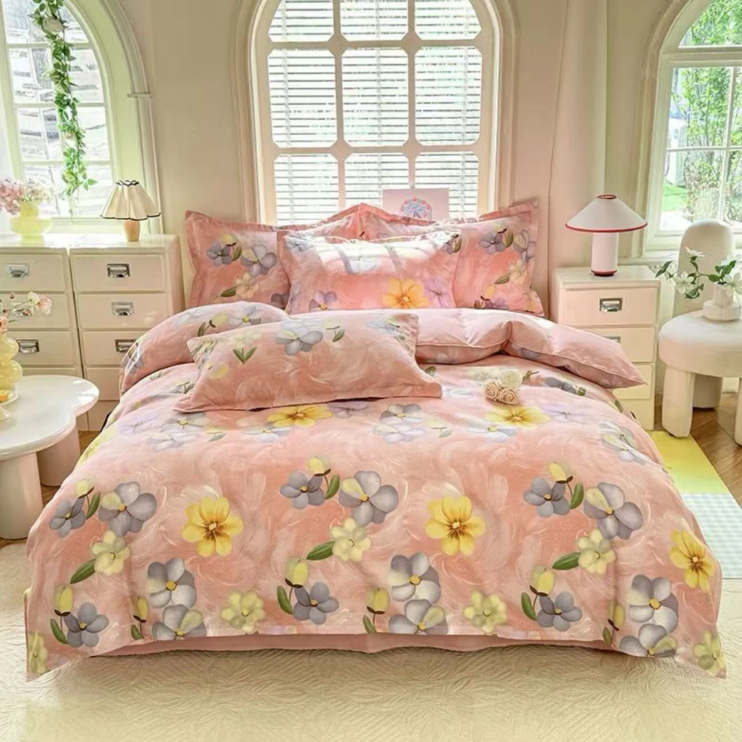 斜纹棉双面大版印花四件套Z6