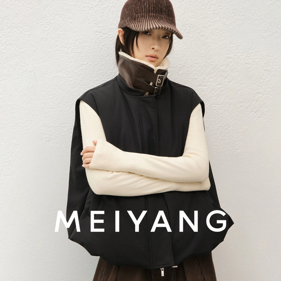 A美洋MEIYANG 富士山鹅绒马甲服 冬雪氛围~可拆卸毛领羽绒【宽】