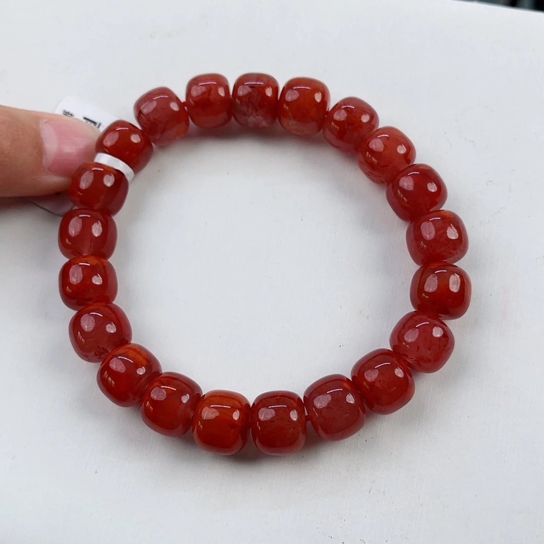 南红玛瑙瓦西牛血玫红老型单圈11mm未镶嵌