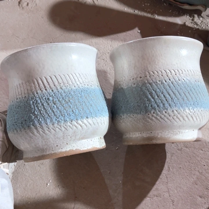 紫砂花盆口径21高度21两只正品