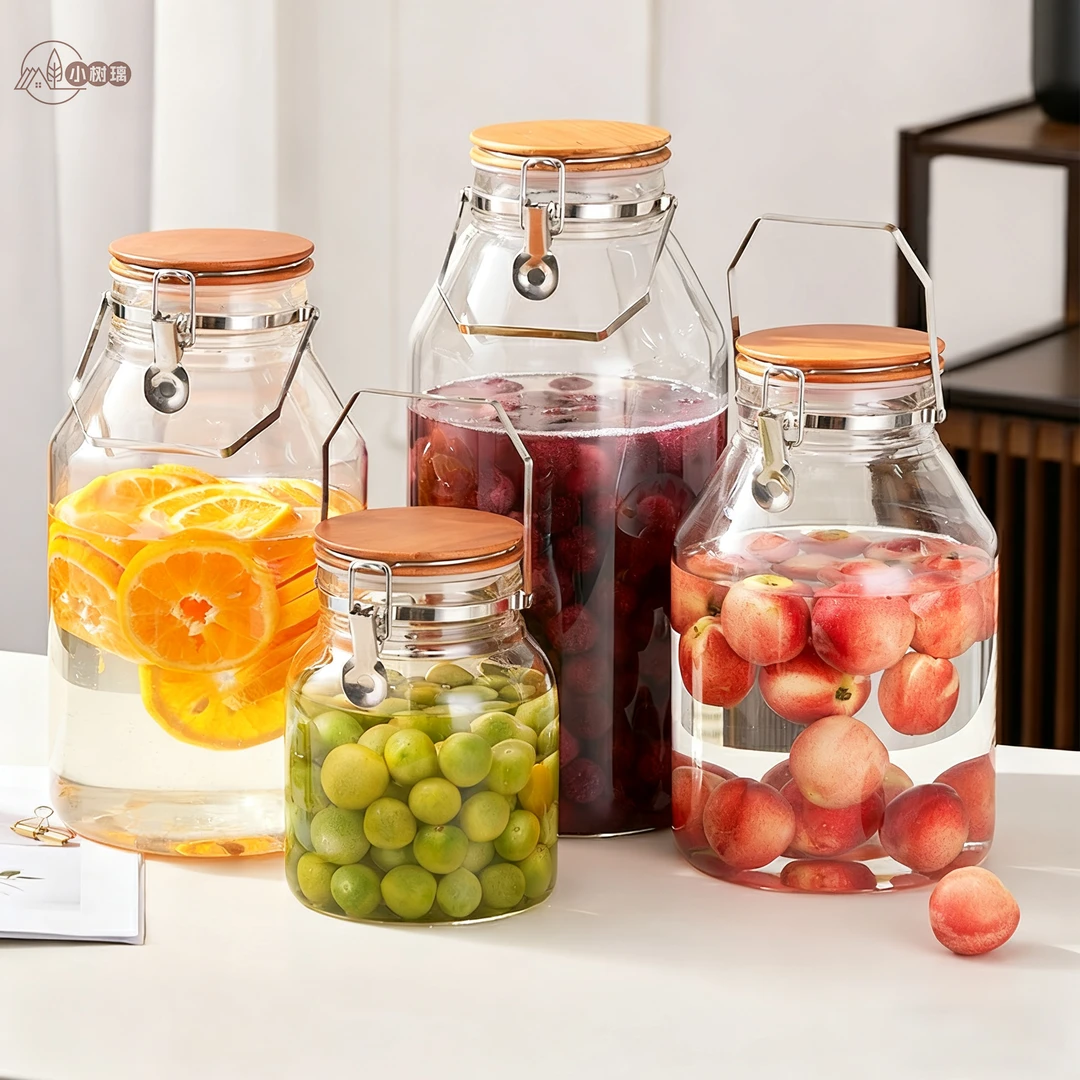 带提手泡酒专用酒瓶加厚密封罐自酿果酒青梅杨梅空瓶子酒坛酒罐