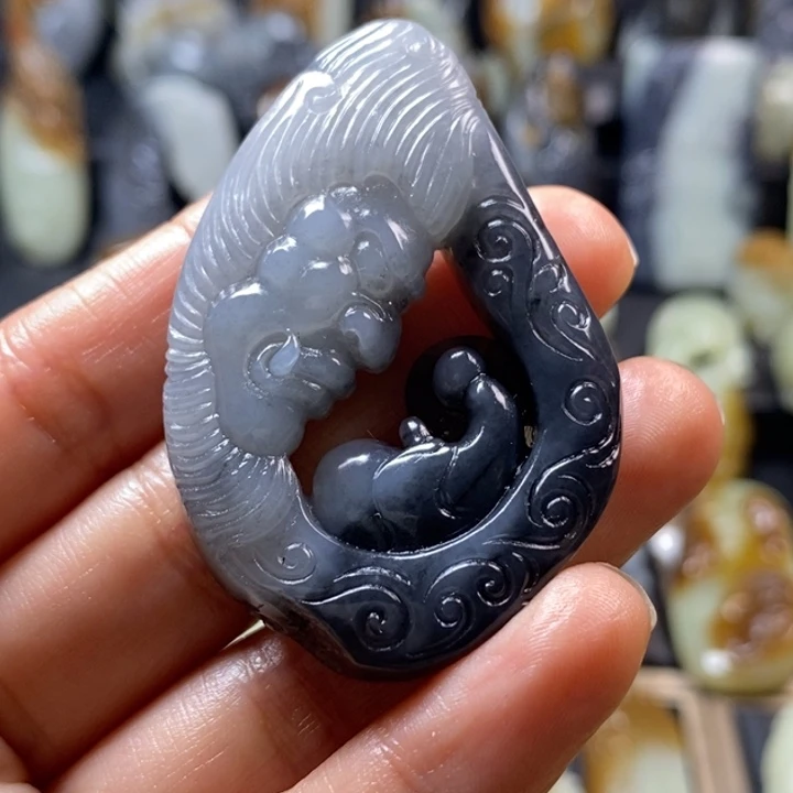 和田玉未镶嵌挂件