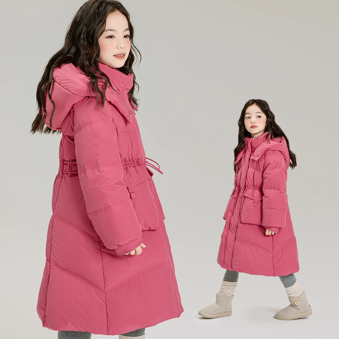 女童棉服冬季2025新款洋气女大童棉衣儿童加厚中长款冬装棉袄外套