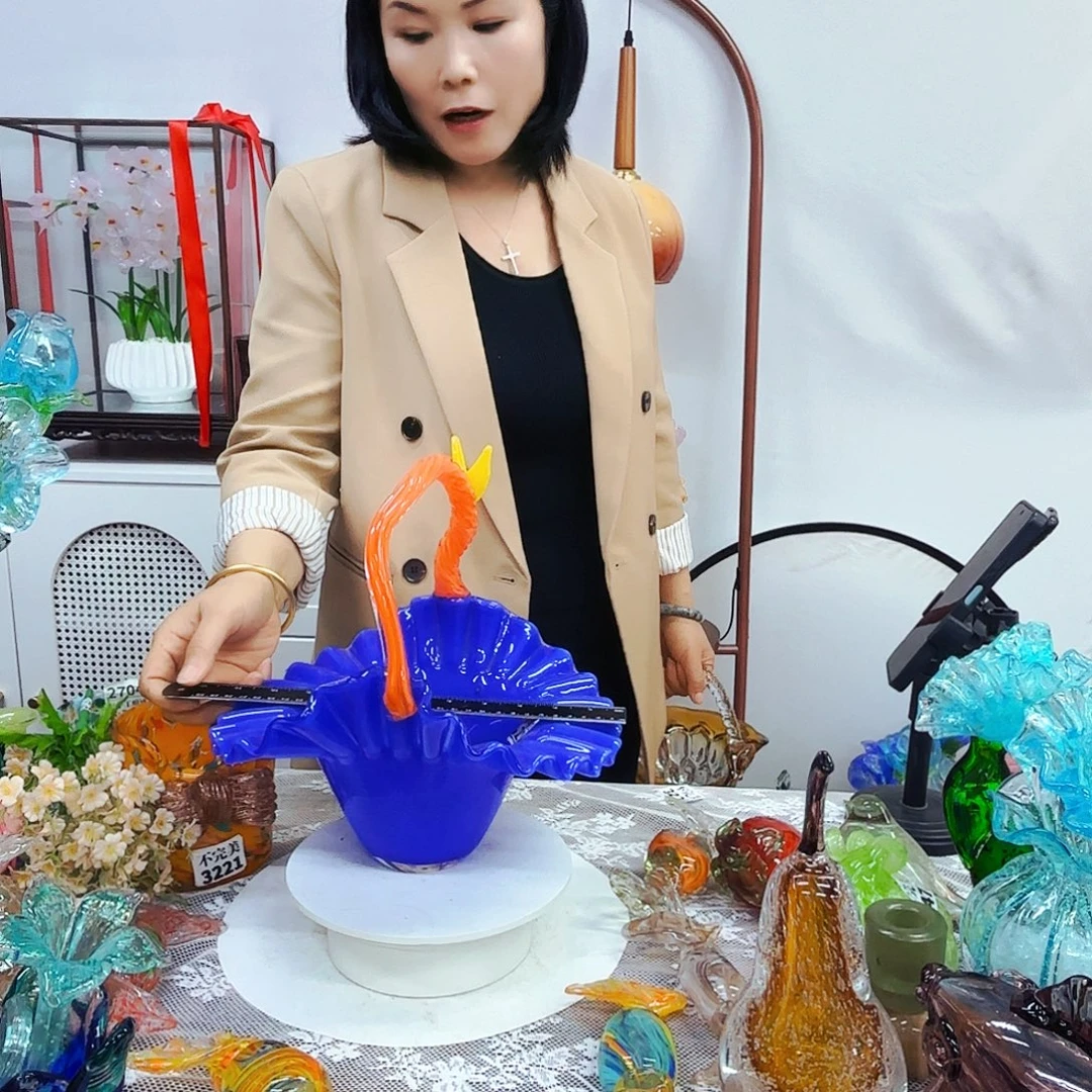 果篮瑕安妮琉璃家居摆件