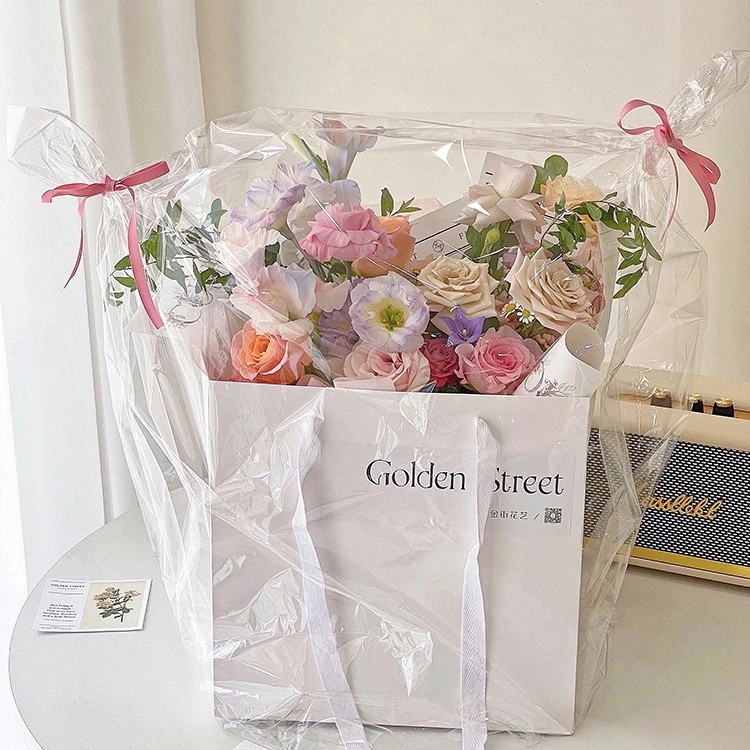 花束防尘袋鲜花打包袋花束保护袋子防风防雨花店必备资材