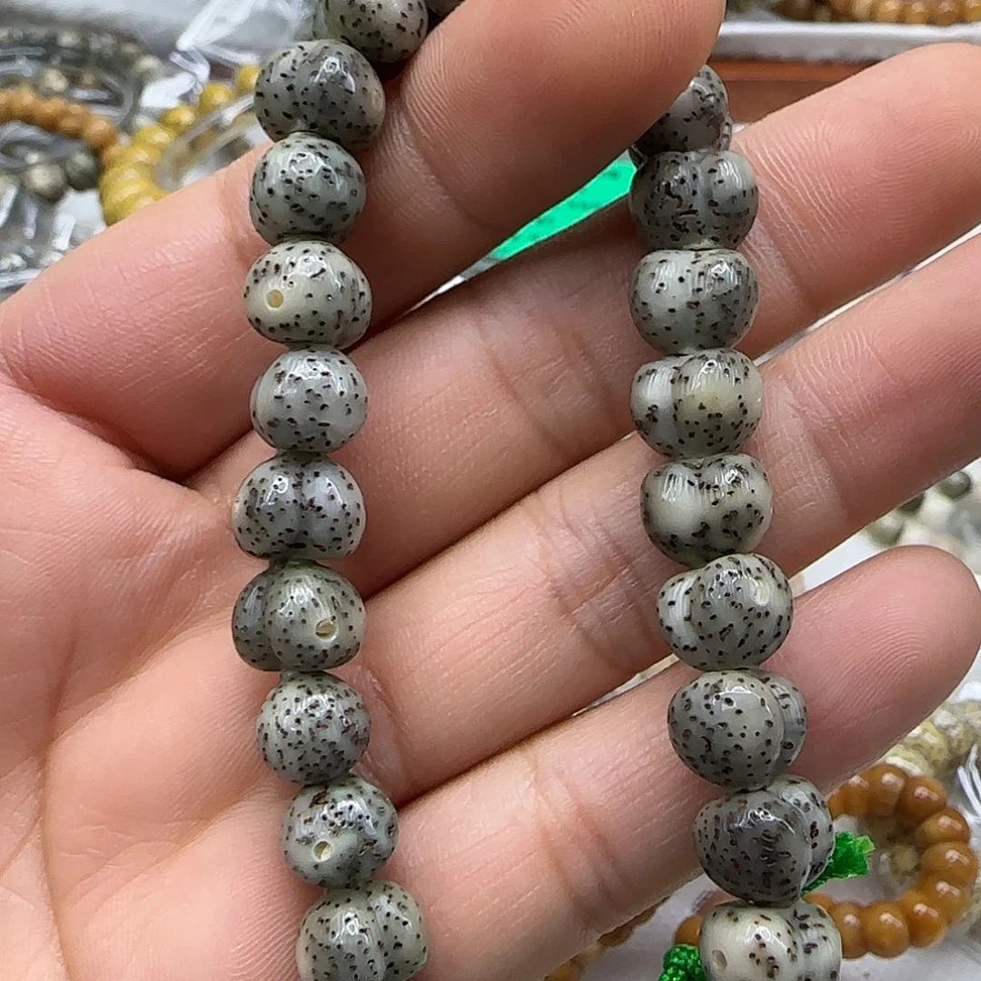 星月菩提手串254高端绿星月菩提10屁桃手持