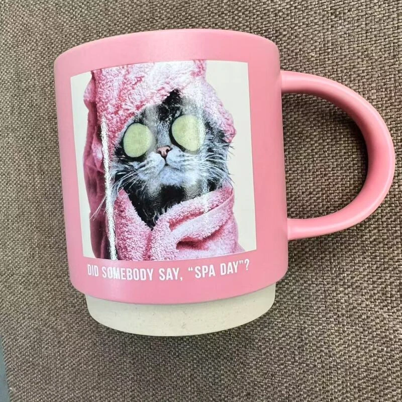 粉色猫头马克杯053