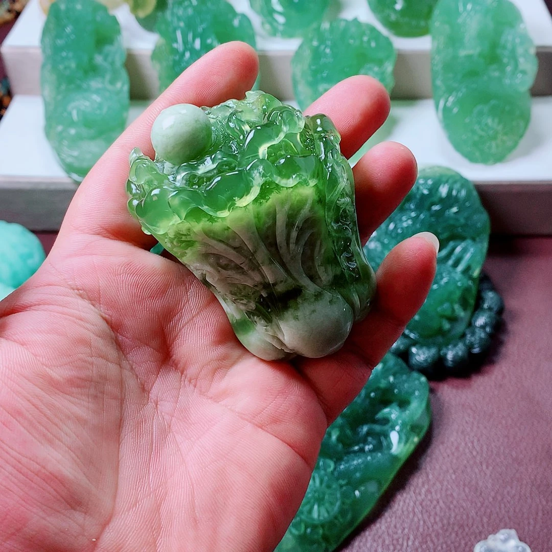 未镶嵌蛇纹石玉手把