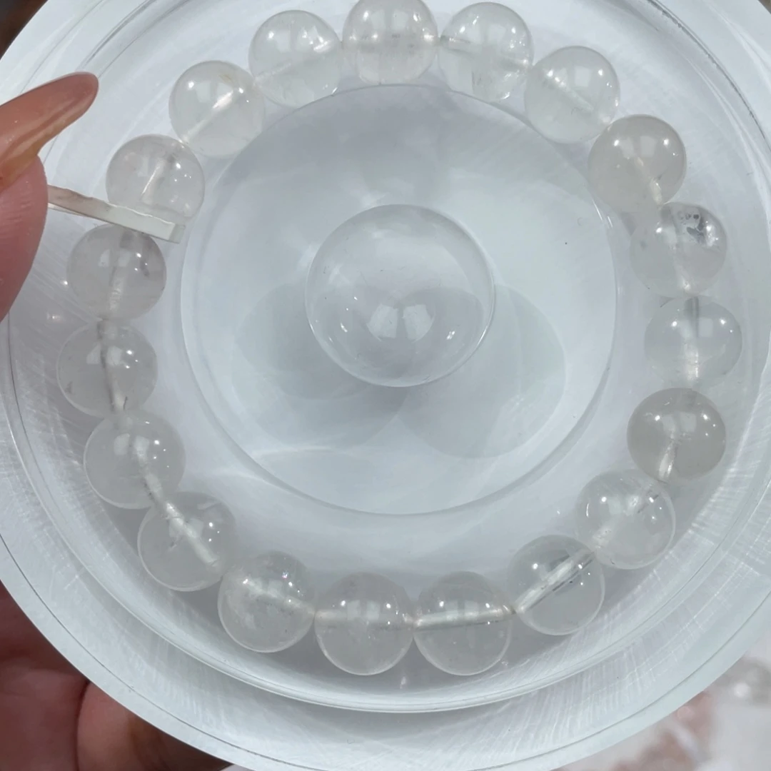 水晶未镶嵌手串开播福利款奶白晶水晶10m+