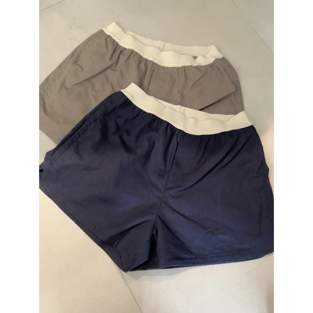 ［REVAN SUN］-大骨架穿搭麻料短裤15929