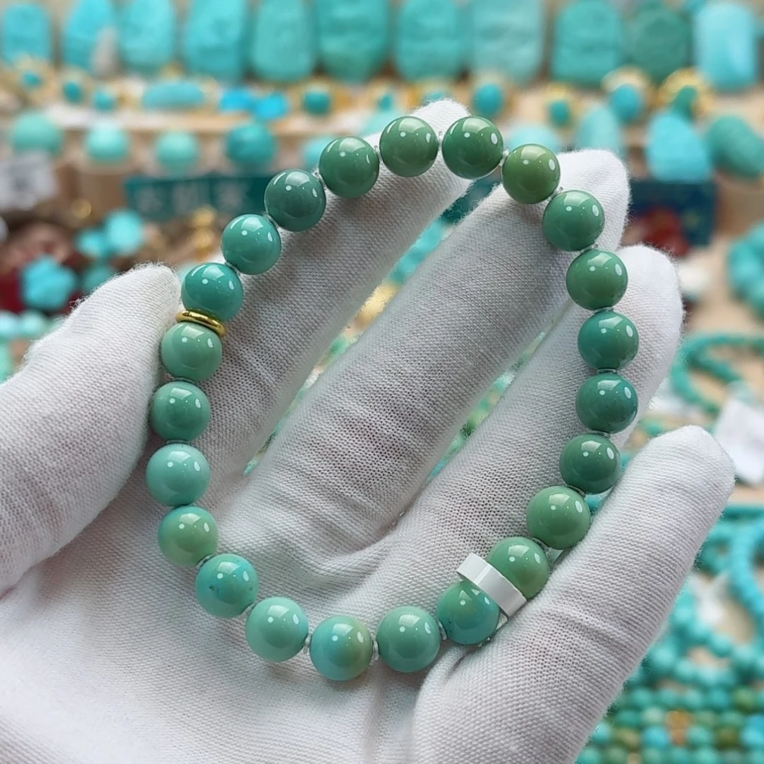 绿松石18K金镶嵌珠宝奇石