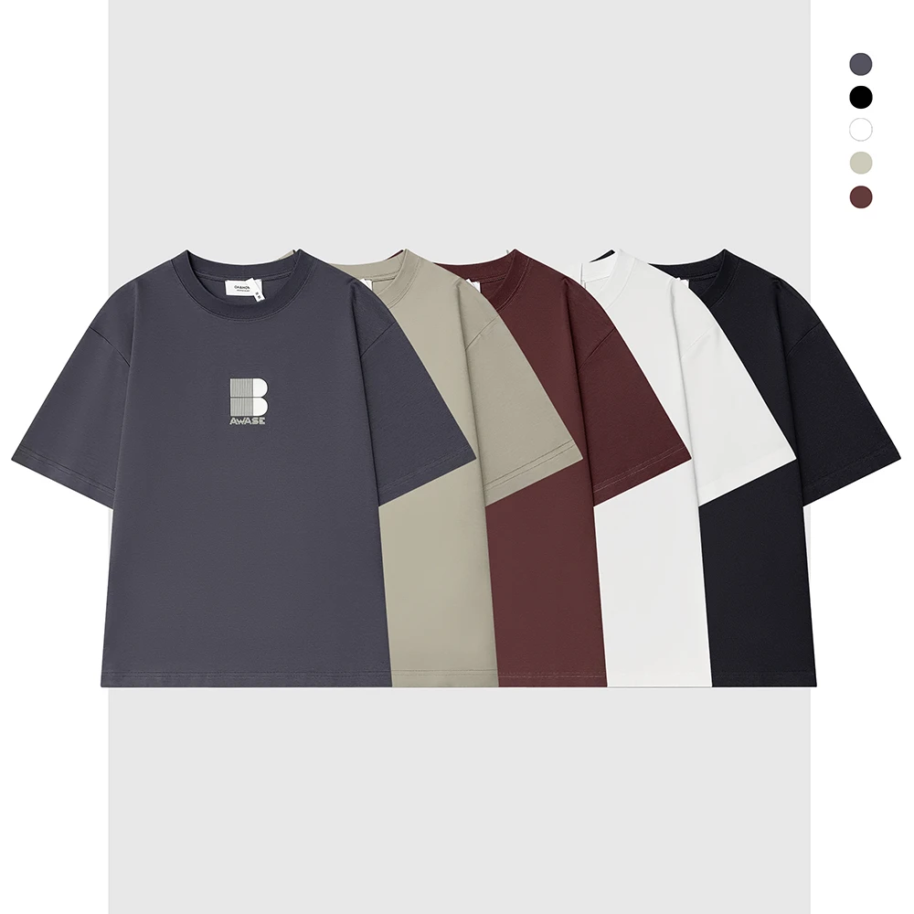 春夏薄款时尚简约字母印花宽松舒适休闲圆领短袖T恤