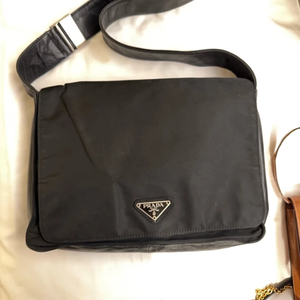 95新 Prada/普拉达 冰冰中古/Prada/降落伞斜挎包/123