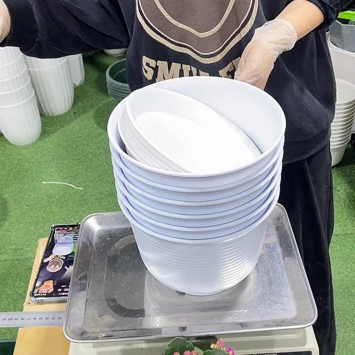 丫*矮陶口21高15白色带拖6只