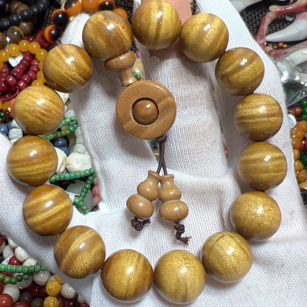 非洲檀香无事牌15单圈手串