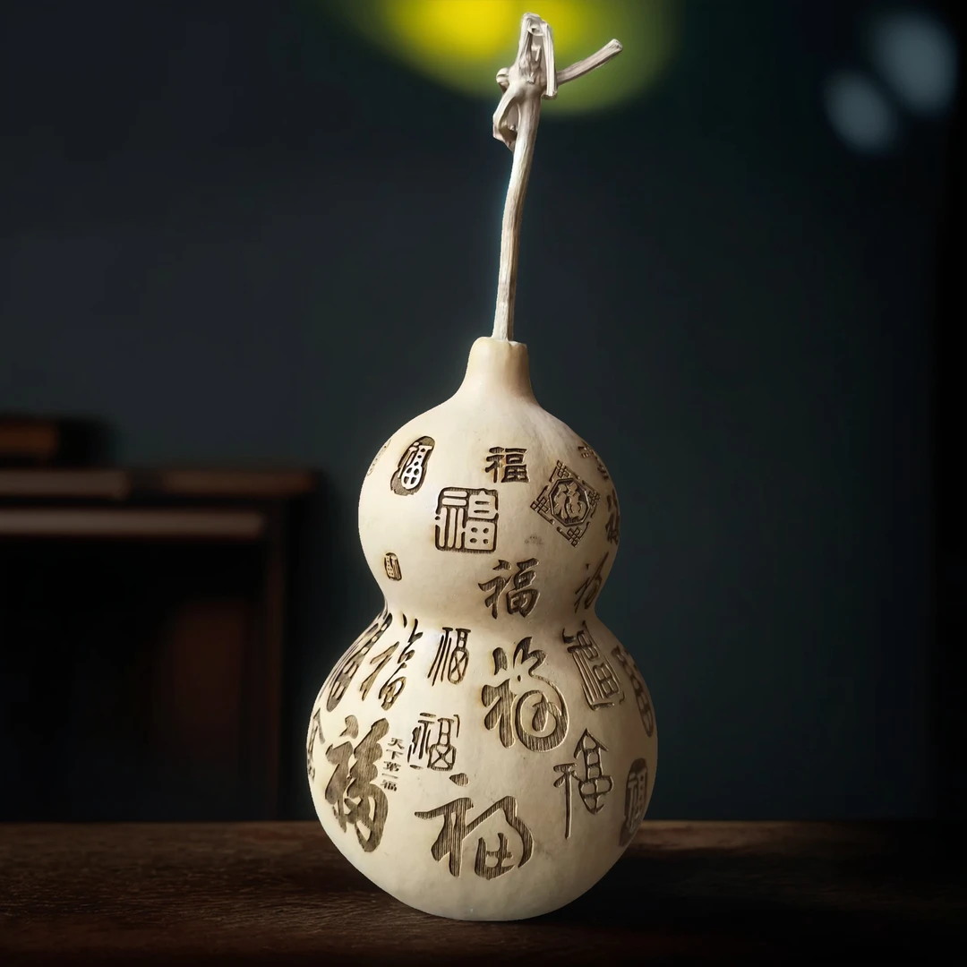 百福葫芦雕刻天然原色胖葫芦粗腰葫芦DIY葫芦