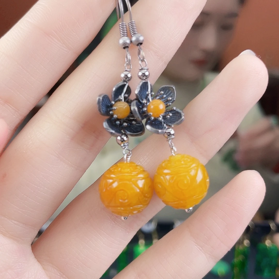 翡翠未镶嵌耳饰饰品