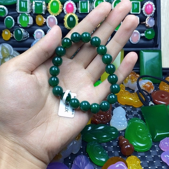 睿***渊玛瑙/玉髓手链未镶嵌