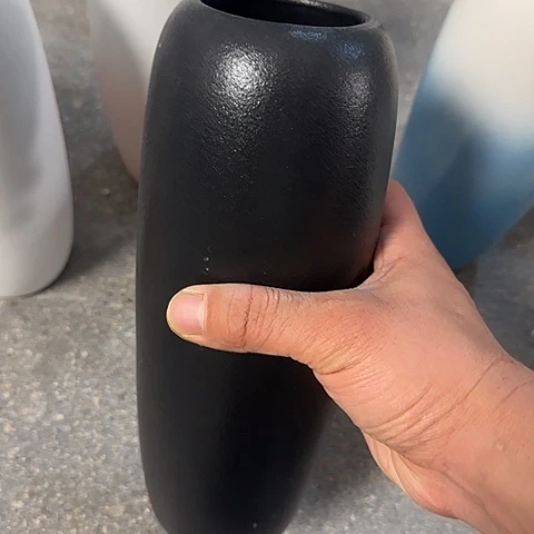 瓶黑24厘米花瓶一个陶瓷