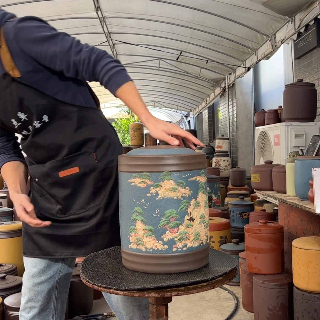 茶叶罐紫砂12 饼茶叶罐