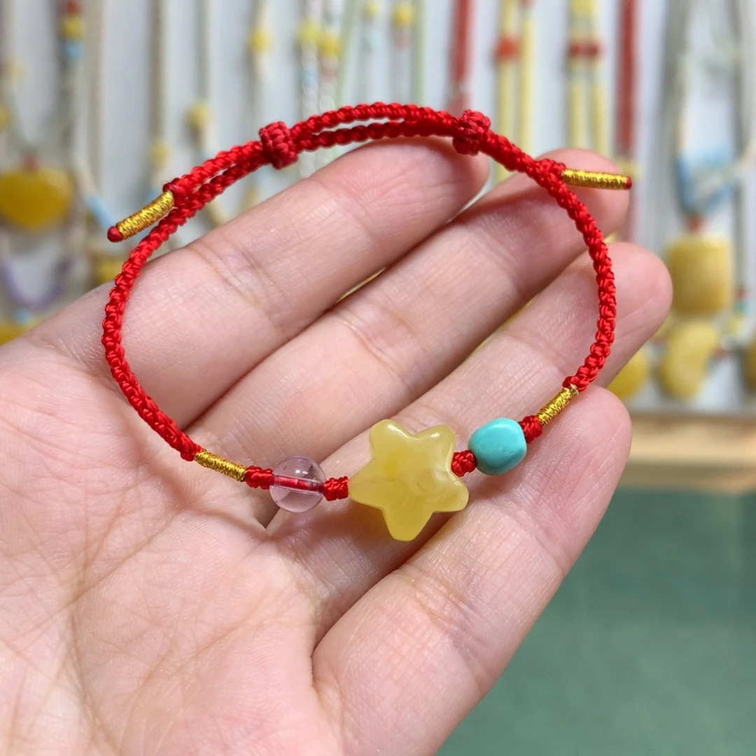 琥珀未镶嵌裸石星星