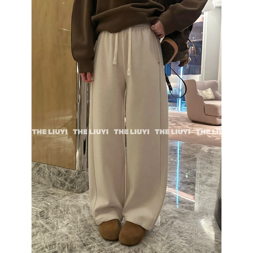 【LIUYI】厚乳裤~冬季加绒加厚保暖休闲卫裤59281