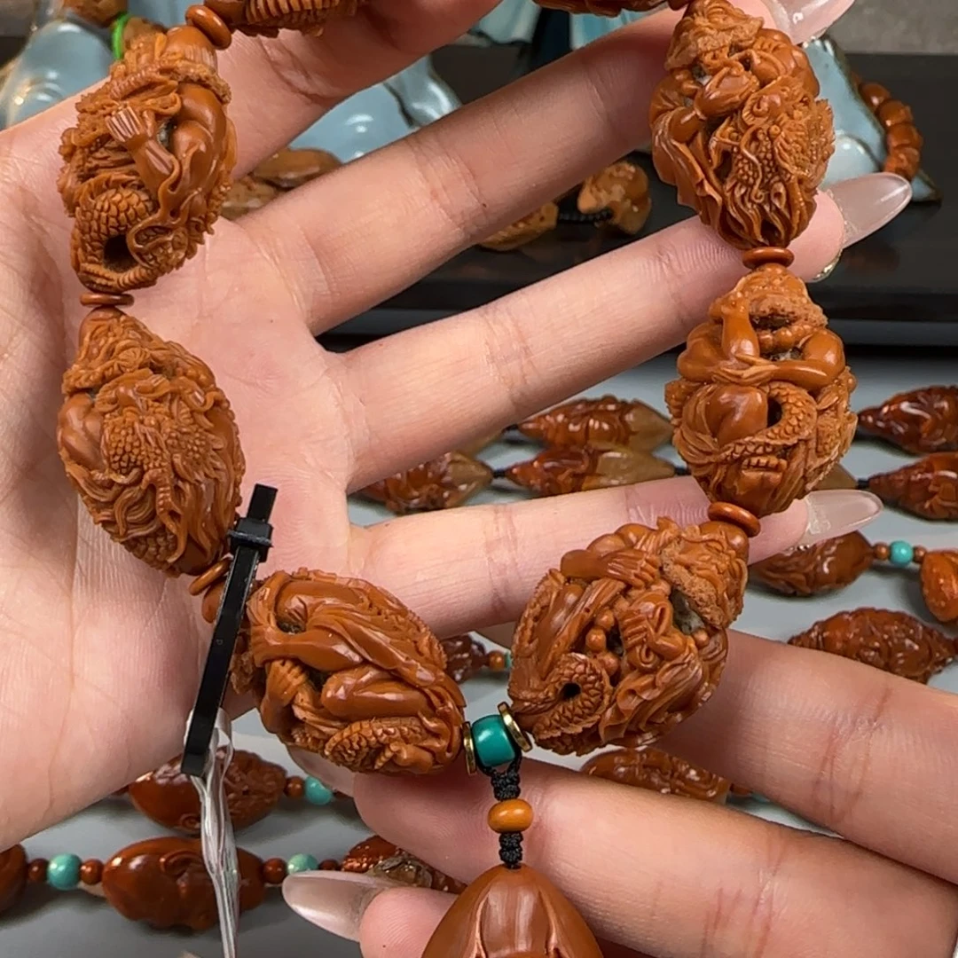 橄榄核手串/手链22水晶核御龙达摩