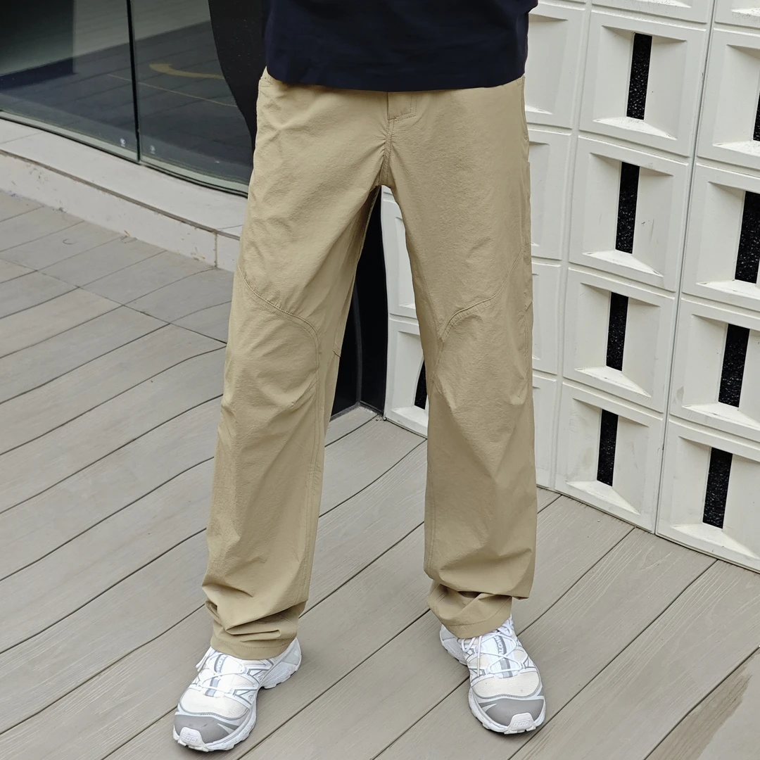 3D立体弯刀神裤弹力防水冲锋裤户外轻薄夏季解构凉感平替休闲裤男