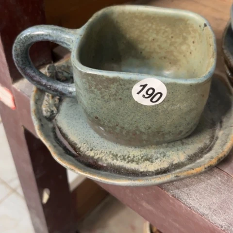 碗纯手捏咖啡杯盘盘