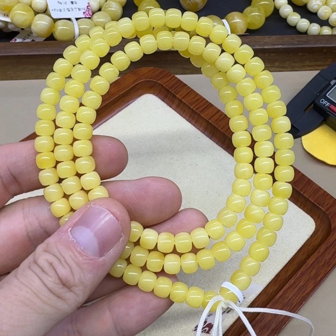 琥珀未镶嵌手链精工老型108