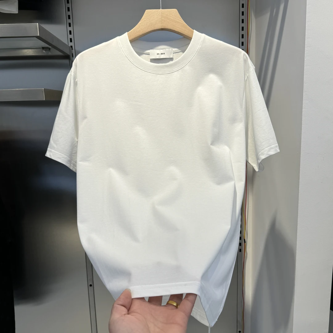 高品质性价比简单百搭修身纯色圆领夏季短袖