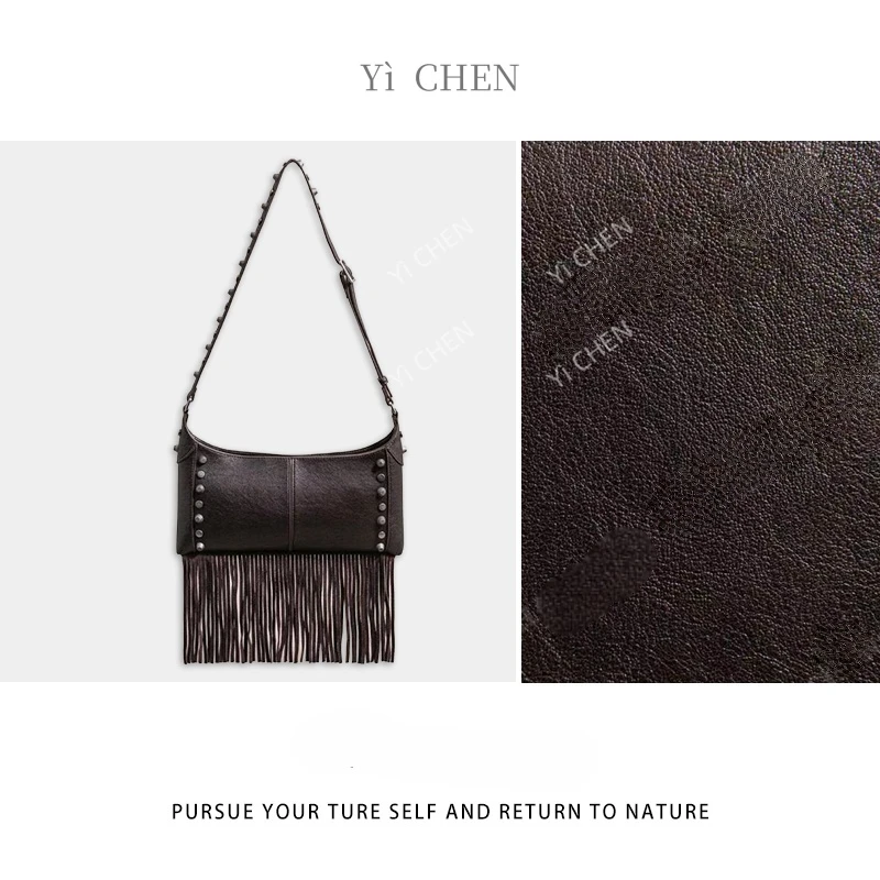 【Yì CHEN】SK-83185-咖啡 简约时尚女士新款轻奢单肩斜跨包