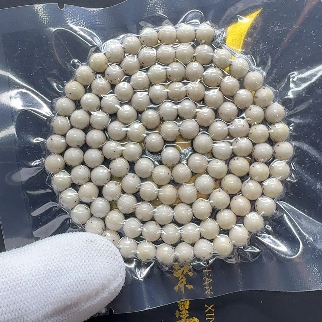 骑***爷吊坠星月菩提11一物一图冰白通体龙蛋6圆108