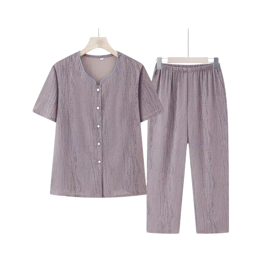 蒲恋短袖套装2025夏季新款妈妈装百搭休闲时尚两件套夏季衣服