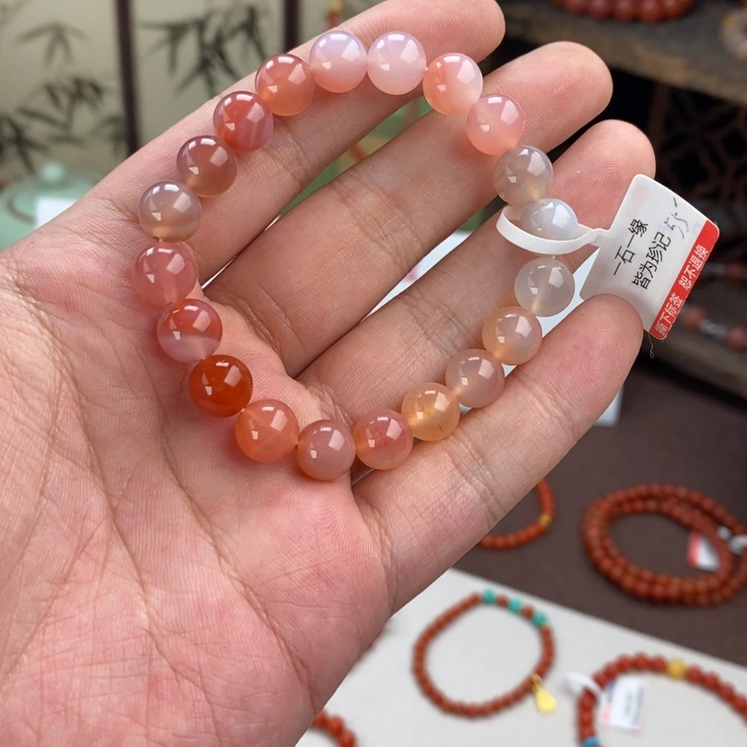 南红玛瑙未镶嵌手链