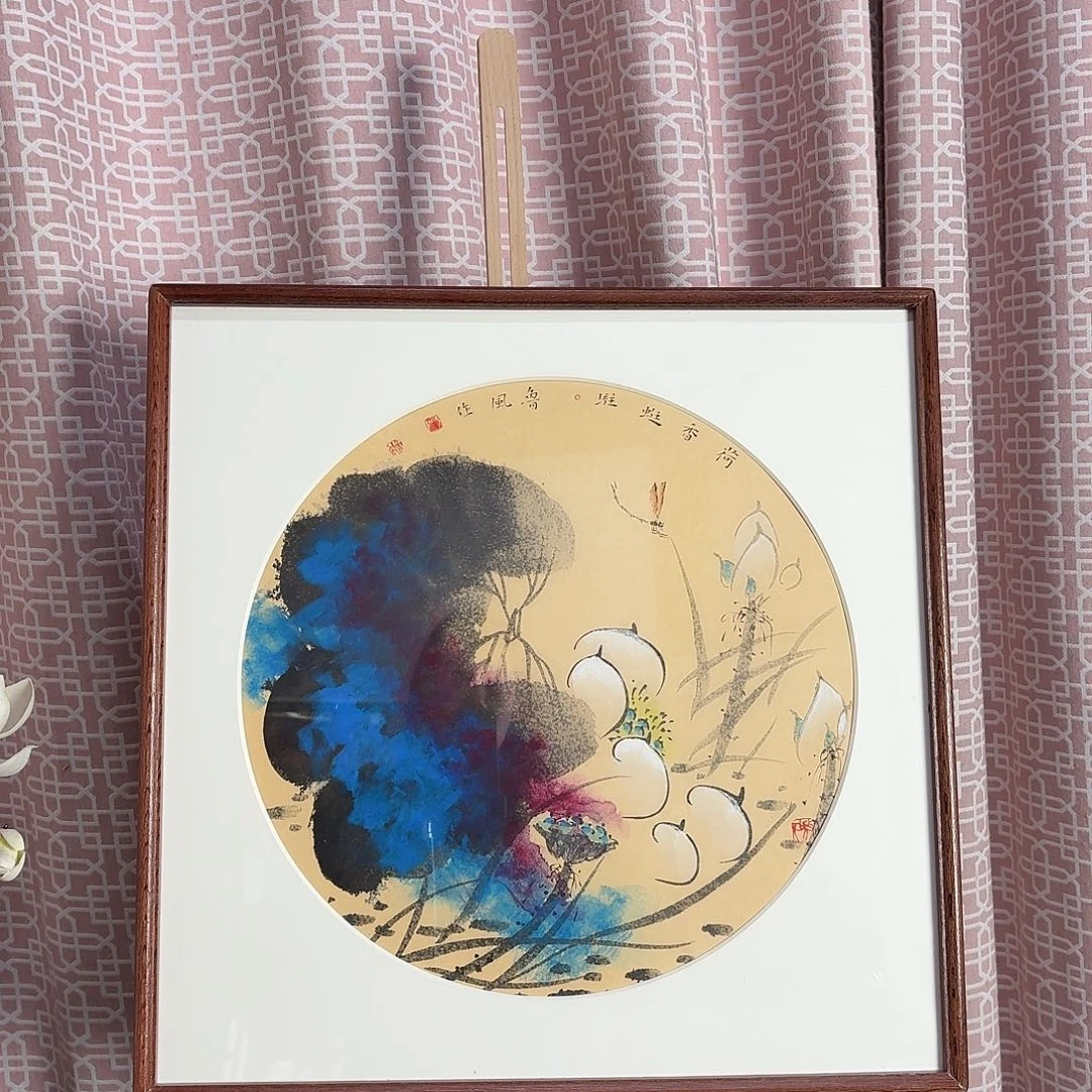 国画真人手绘作品