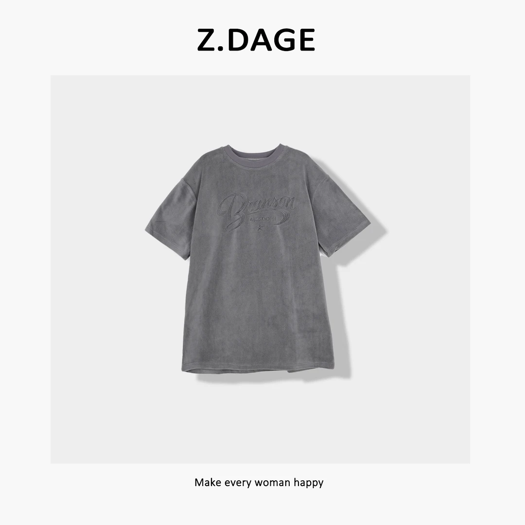 z.dage-‘美式感‘时尚韩系街头潮牌感早春款英文短袖T恤-62A921