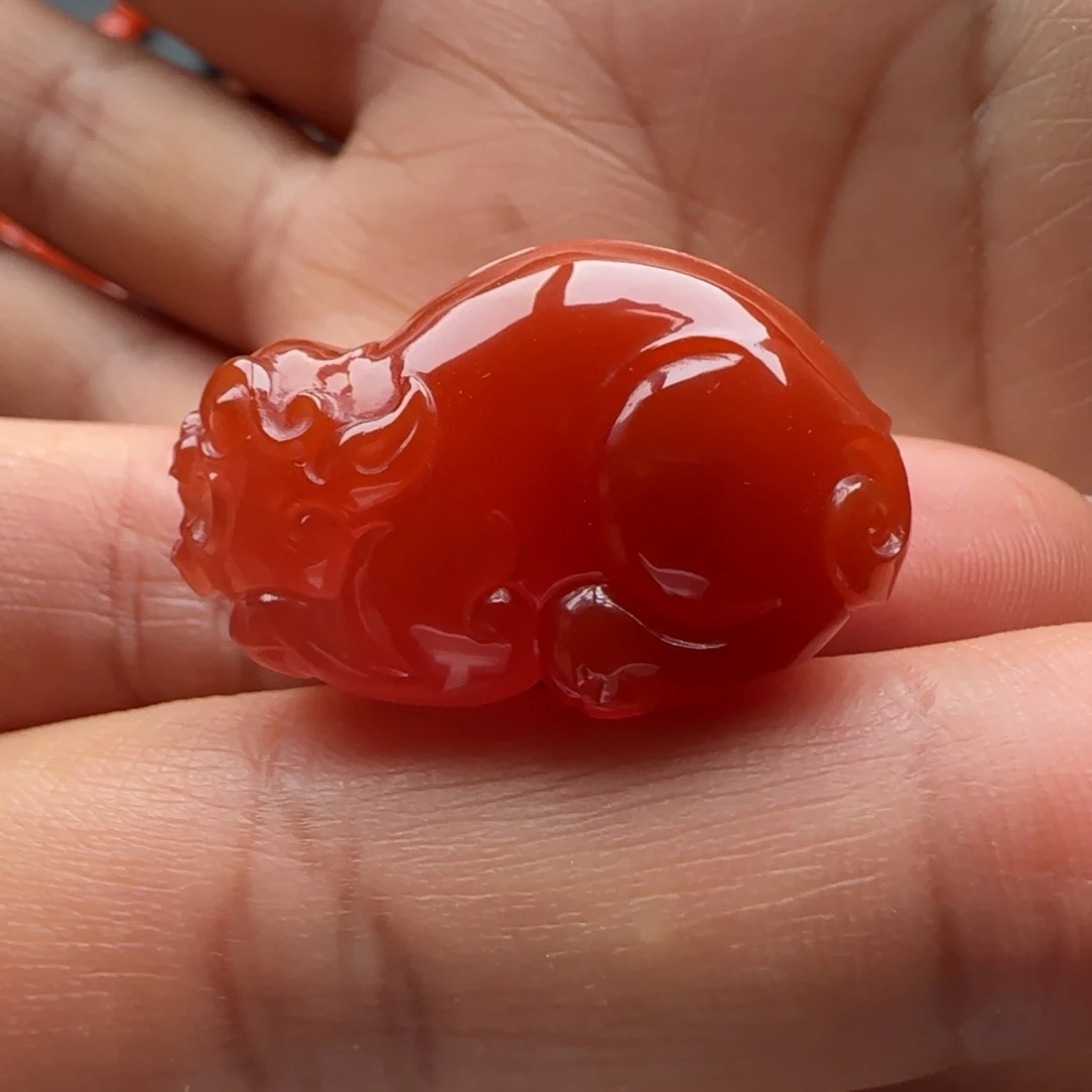南红玛瑙未镶嵌貔貅