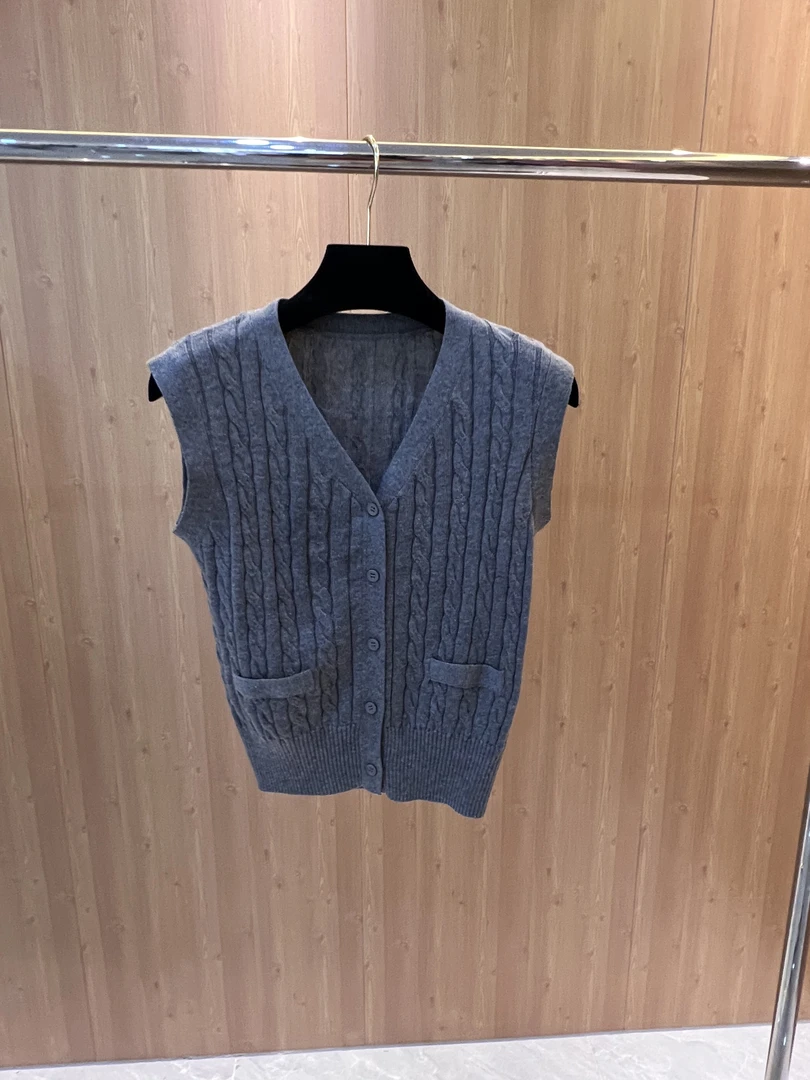 【MU】马夹常规无袖女士四季通用蓝色纯色马甲常规款女装百搭SY089