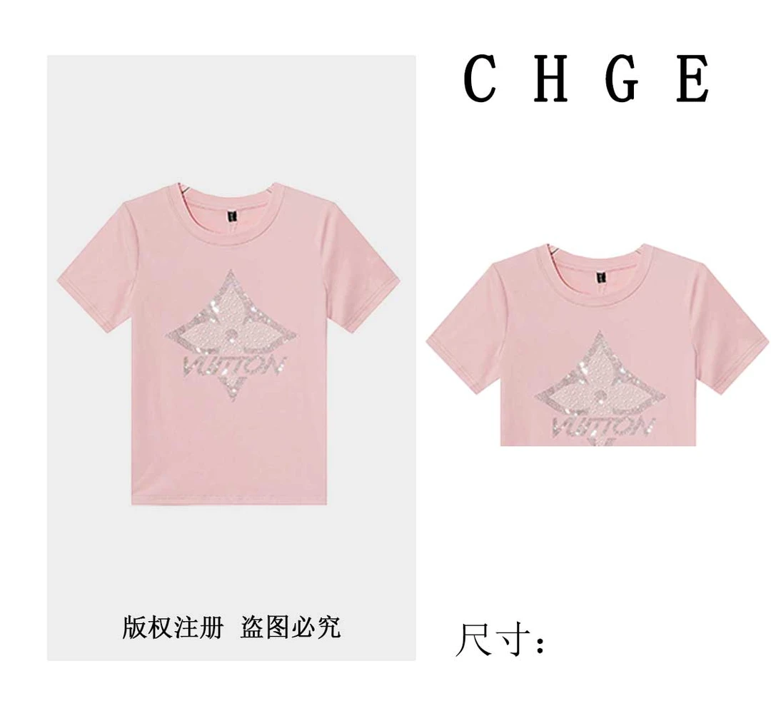 【高奢出口转内销】A79098新款洋气百搭短袖