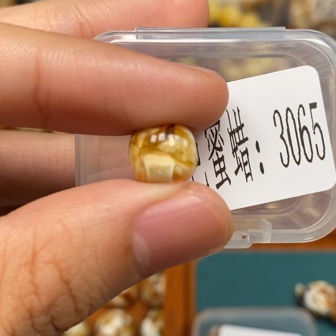 沁色蜜蜡未镶嵌3065