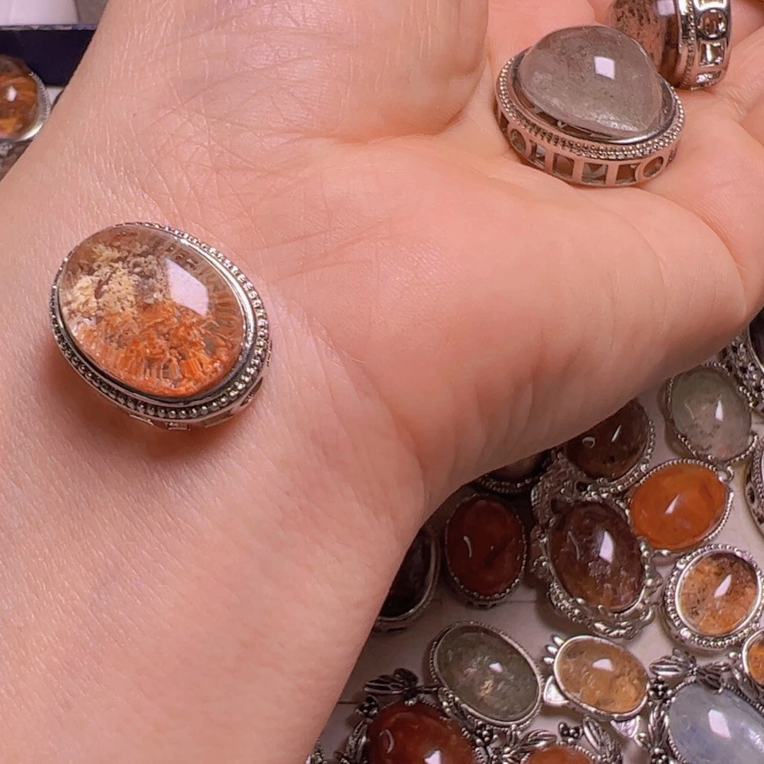 水晶手链银S800镀金镶嵌L****)