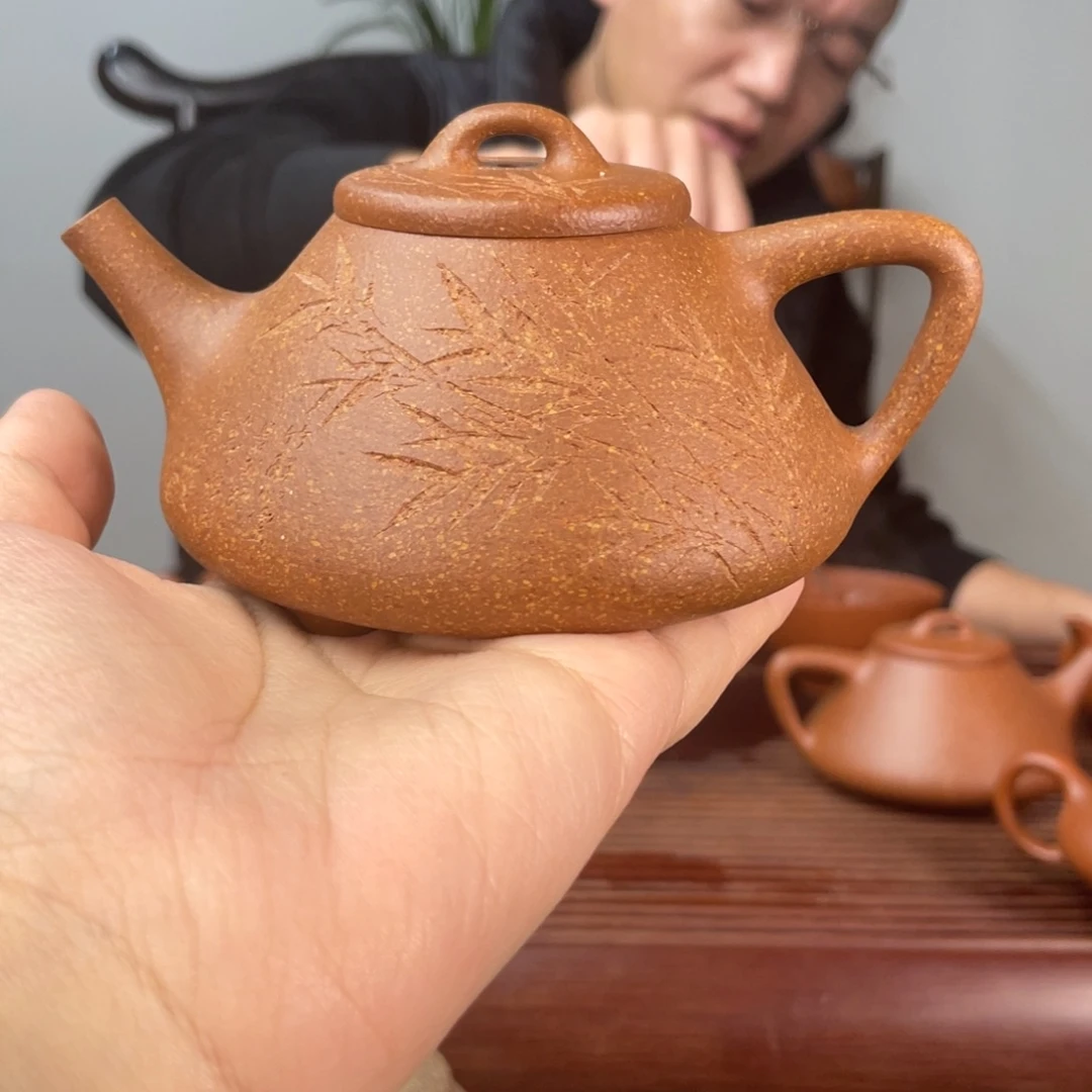 段泥茶壶降坡子冶石瓢200cc全手