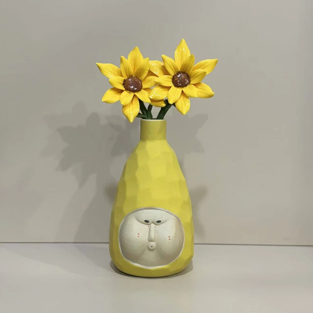 028【不带花瓶】陶瓷向日葵一支